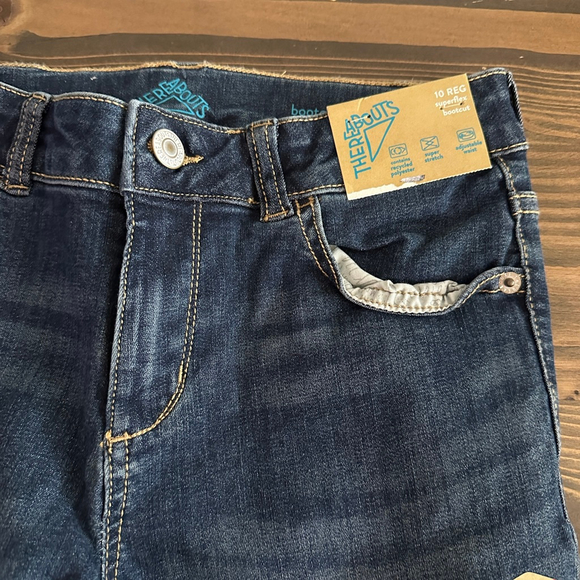 Girls Thereabouts Blue Bootcut Jeans Size 10 - Picture 3 of 5
